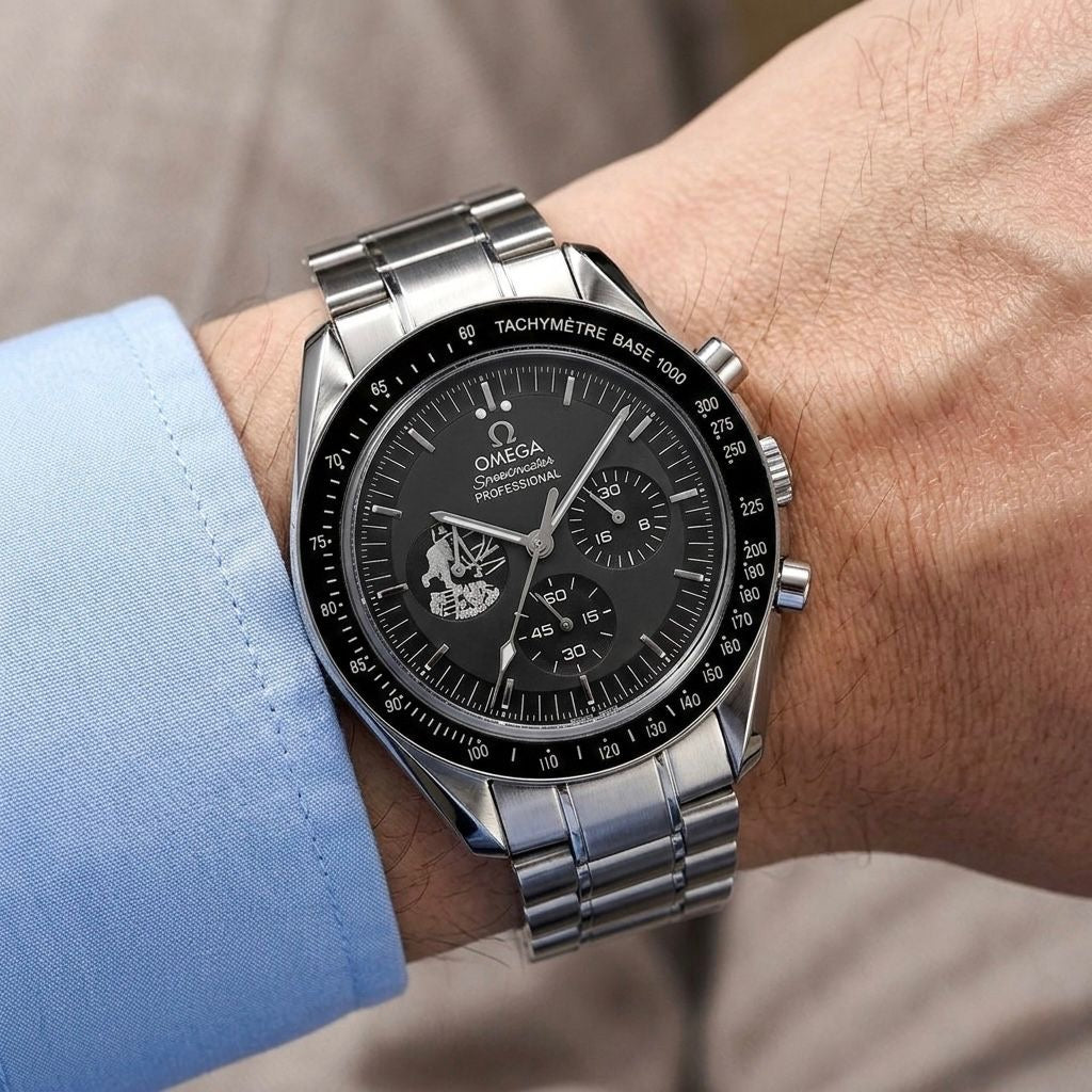 Product Name: Omega Speedmaster
✔️1st Quality (All working) 
✔️New demanding model