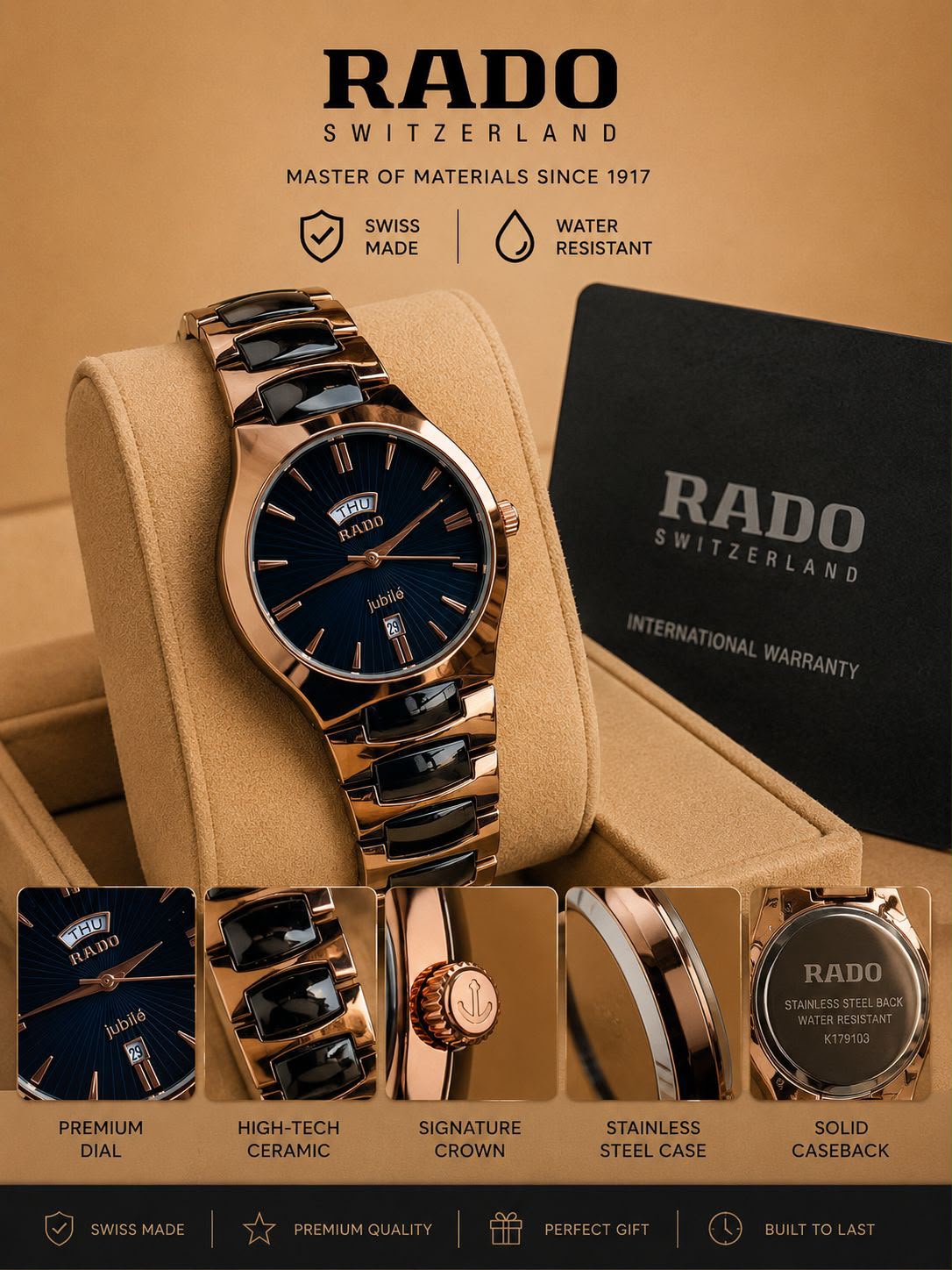 *Product name :*RADO Jublie Day-Date*💯🔥☑️