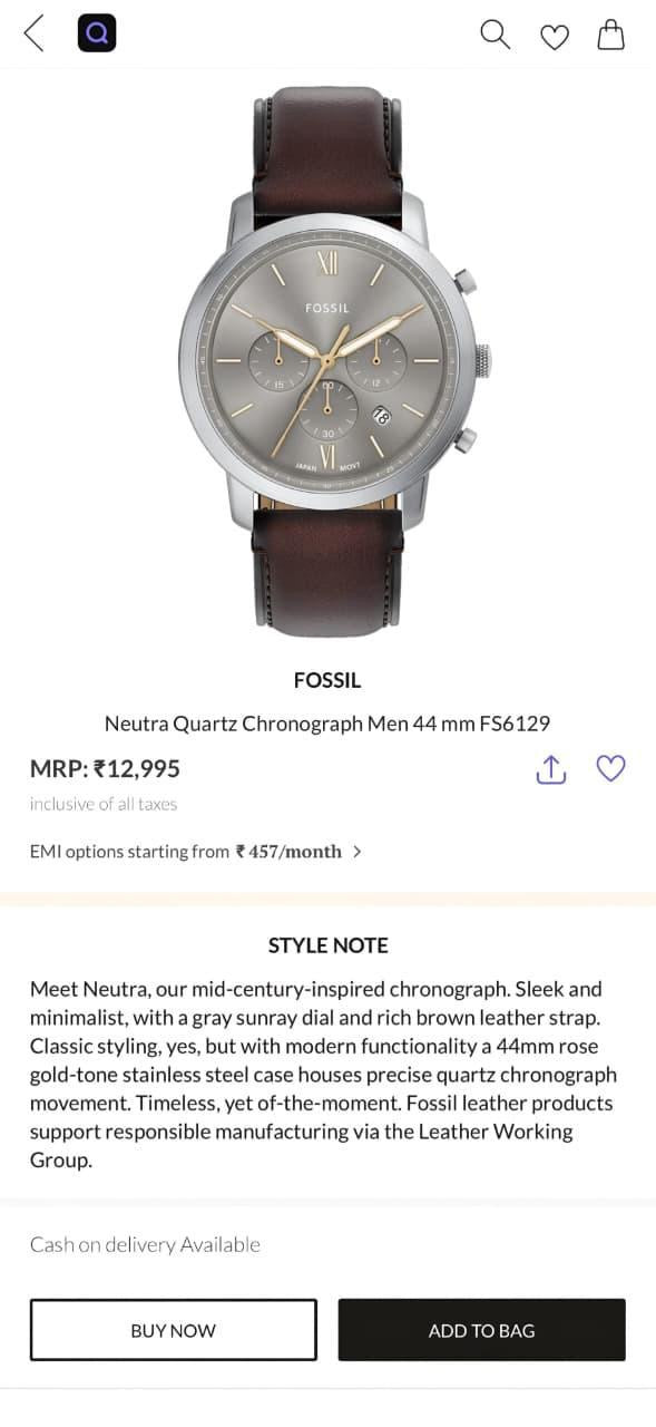 *FOSSIL NEUTRA WATCH🔥*🖤

👉QUALITY GUARANTEE ✅
👉PREMIUM QUALITY ✔️