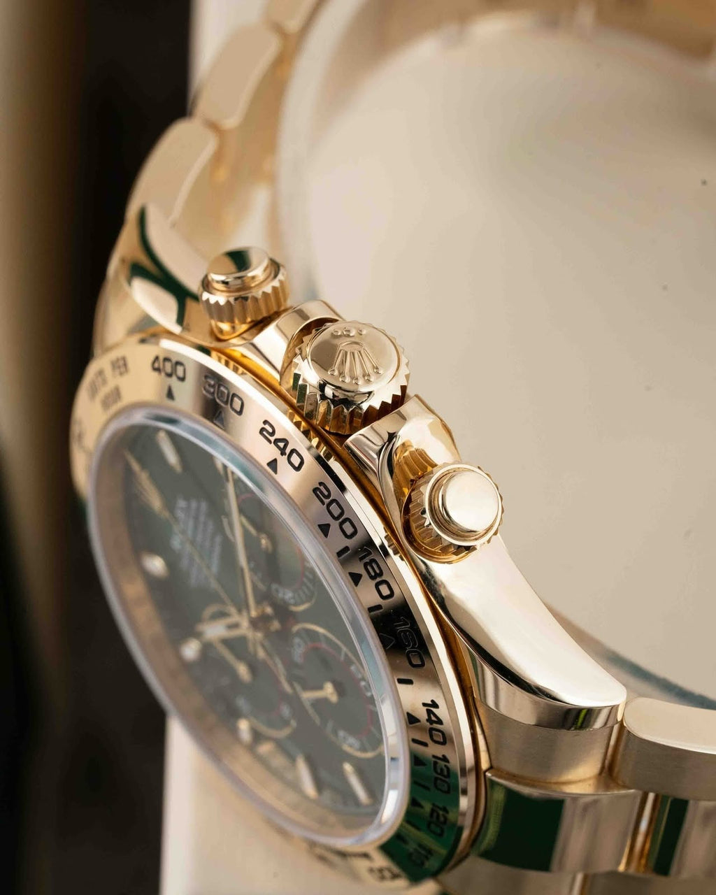 ROLEX DAYTONA GOLD GREEN AND YELLOW GOLD SUB-DIALS AUTOMATIC WATCH