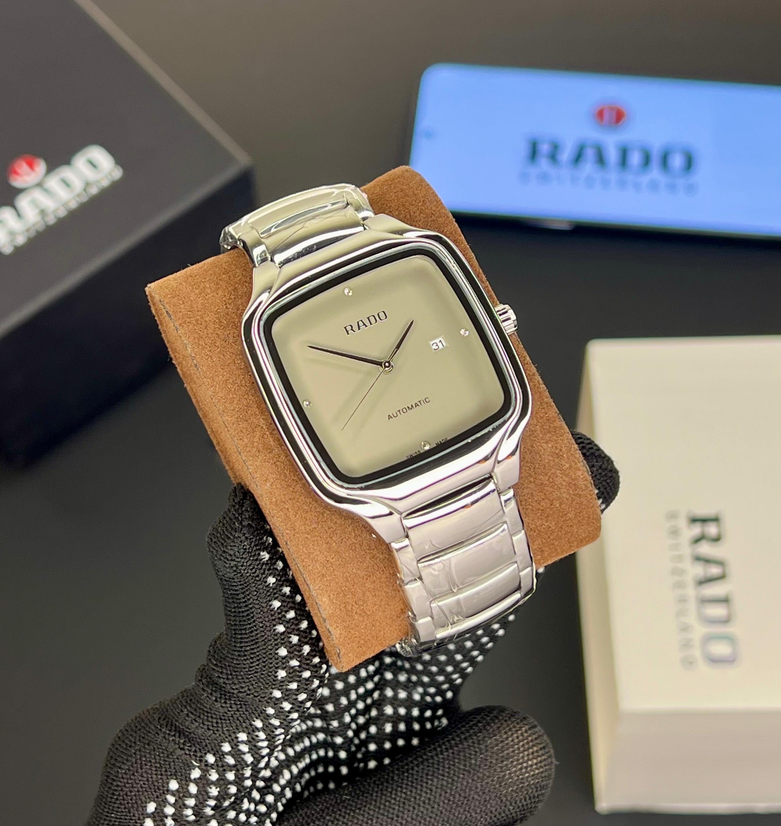 RADO TRUE SQUARE SILVER GRAY DIAL WATCH 👌👌