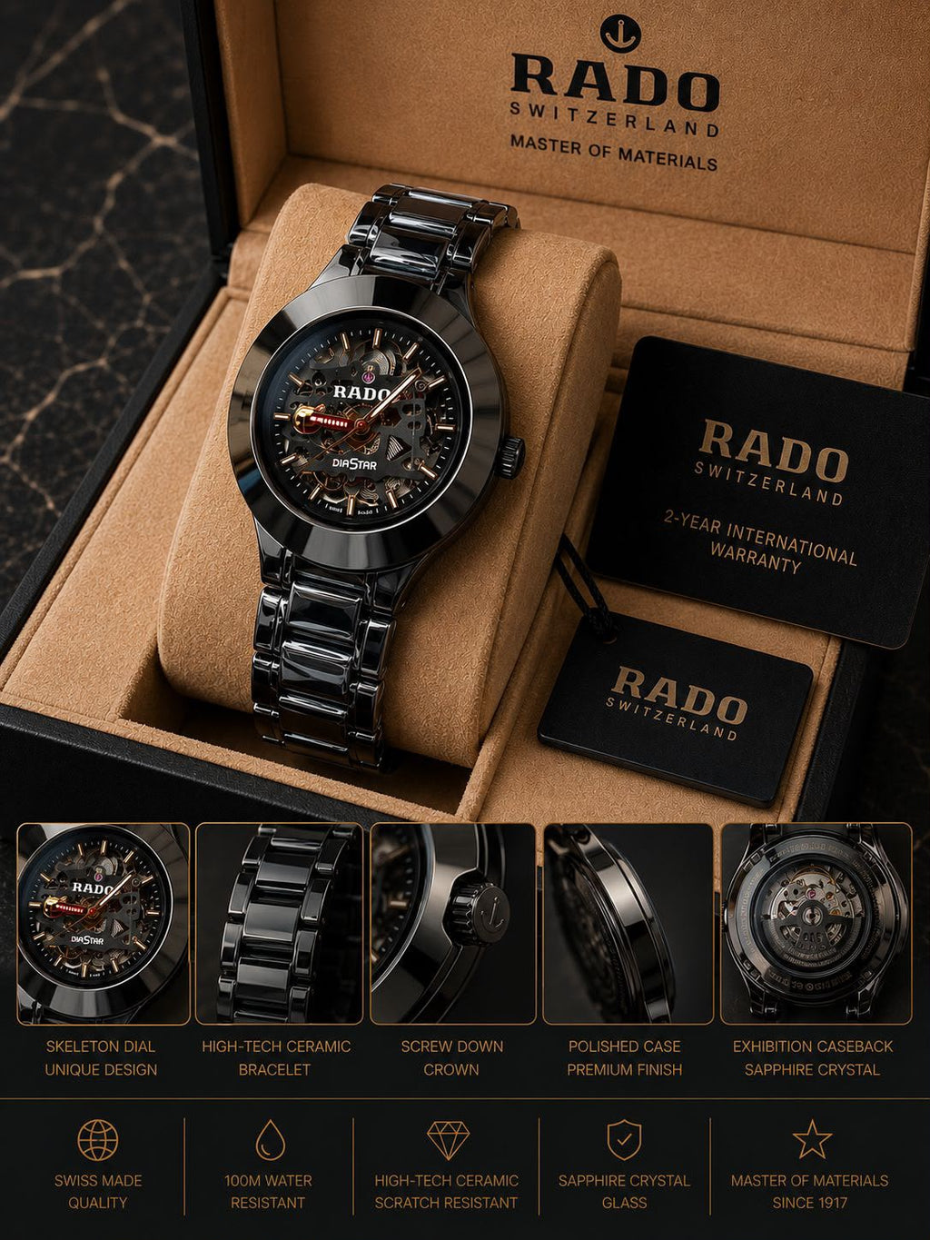 *Product name :*Rado Diastar Skeleton Auto*