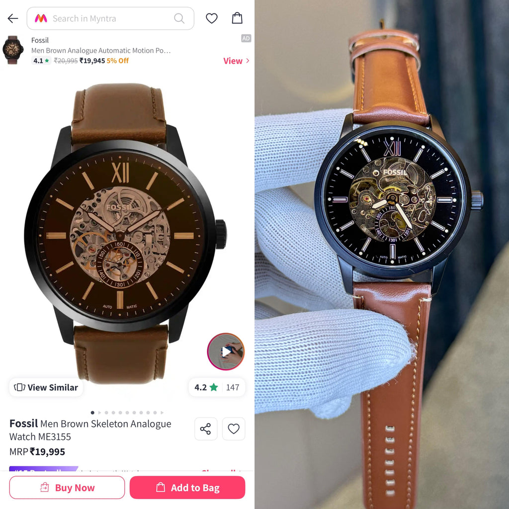 *Product Name : Fossil Automatic Leather 004*
