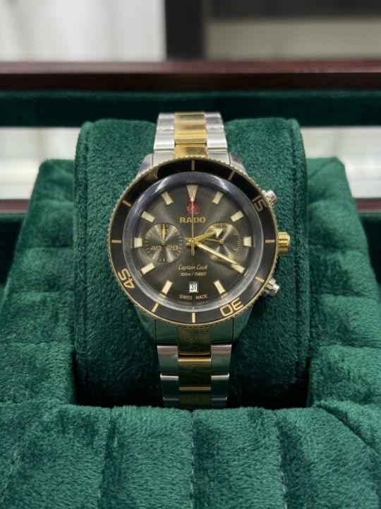 Rado Captain Cook Oyster Belt 2 Tone Black 185