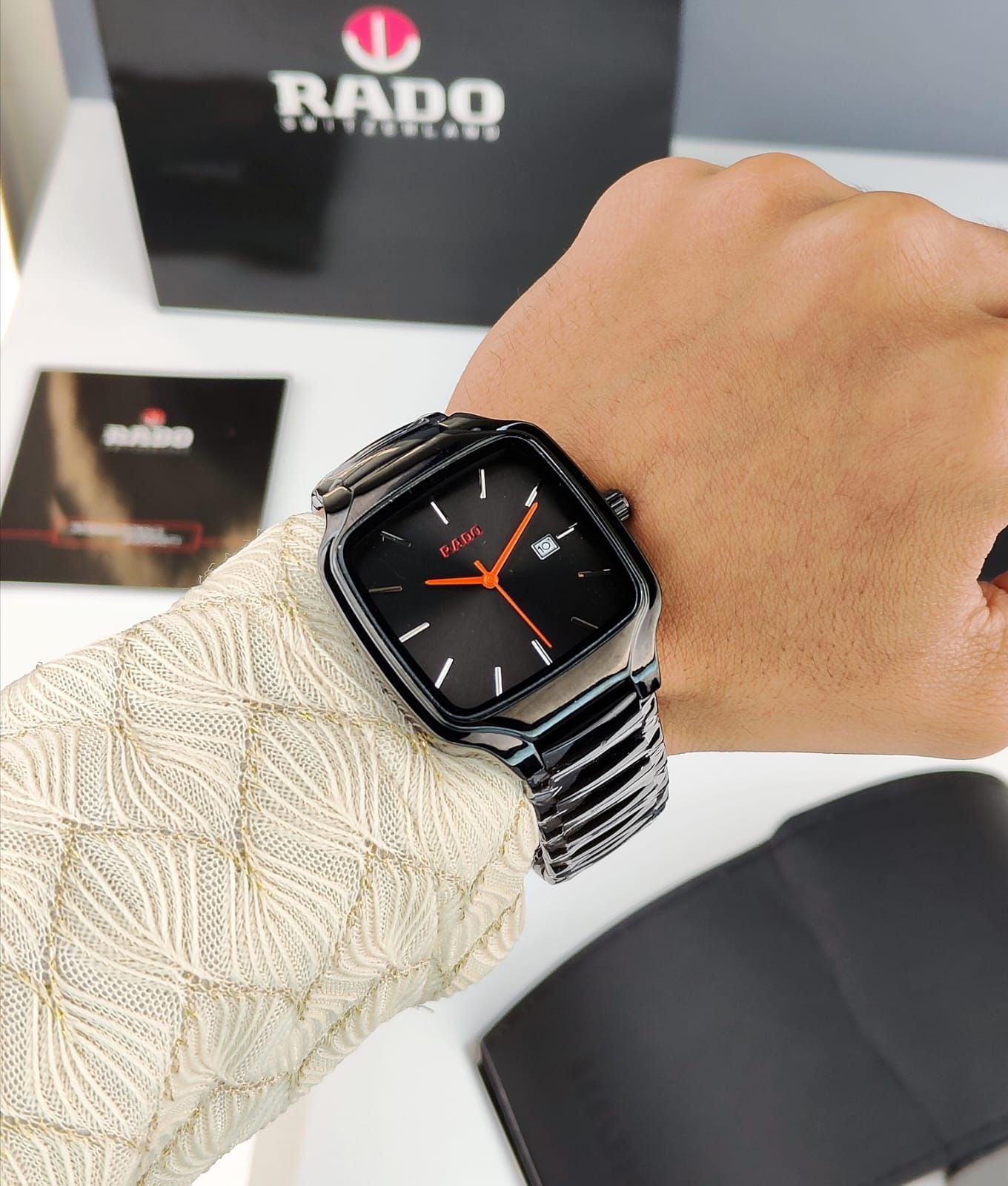 RADO TRUE SQUARE BLACK WATCH