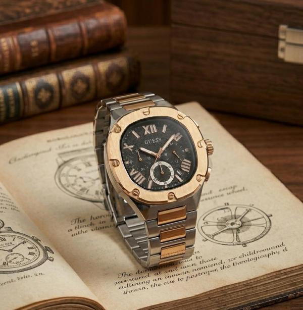 Guess Square Chronograph 2Ton-CopperBlack