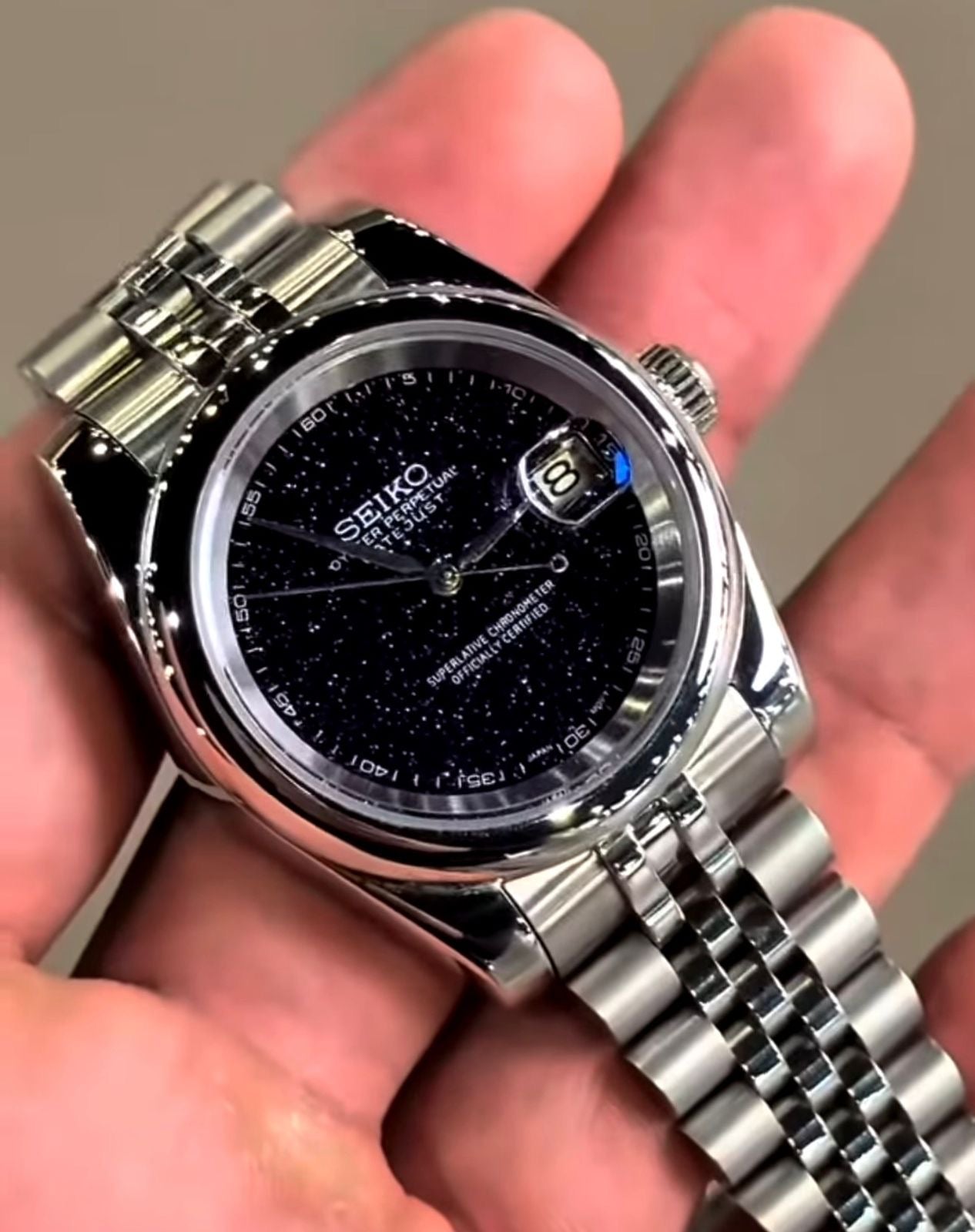 *Product Name : Seiko Galaxy Dust Dark Blue Dial 119*