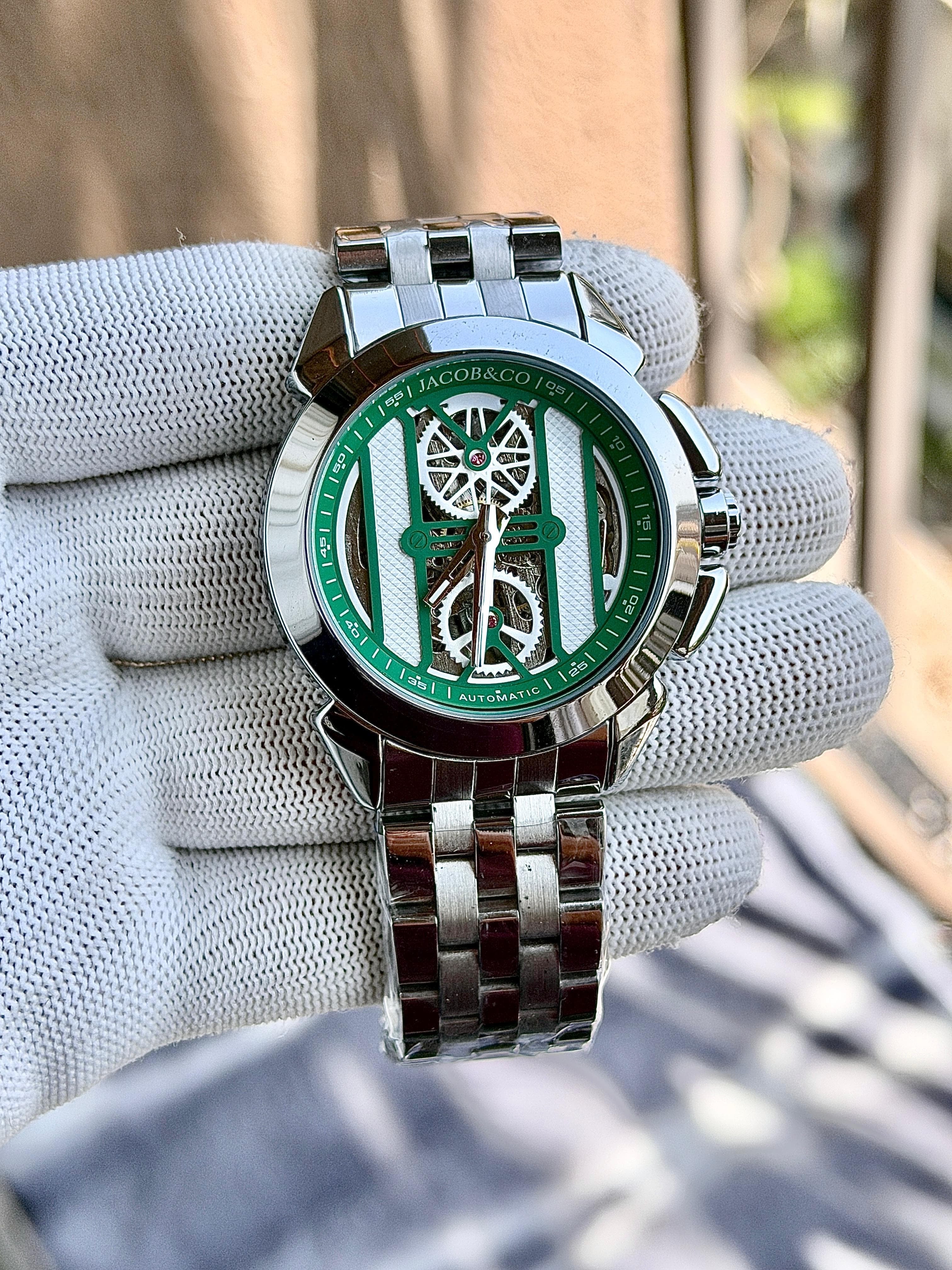*Jacob & Co Automatic "Silver Green Dial"(1st Time In India)*🔥
