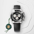 DIESEL MEN’S MEGA CHIEF CHRONOGRAPH WATCH A BLACK DIAL AND MATCHING STAINLESS STEEL BAND