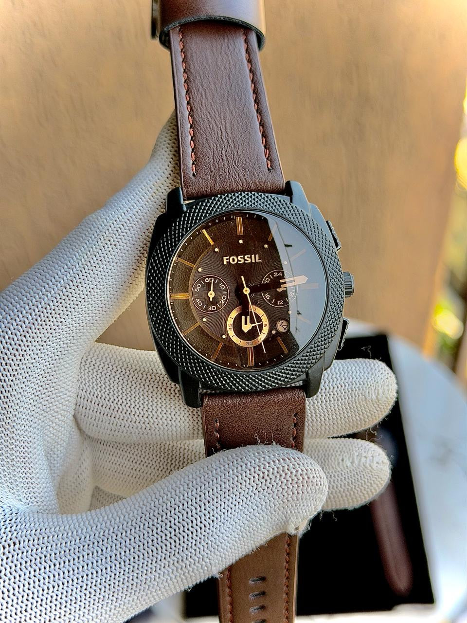 *Fossil FS4656 Machine Chronograph “Brown Dial”(Restock On High Demand)*❤️🔥