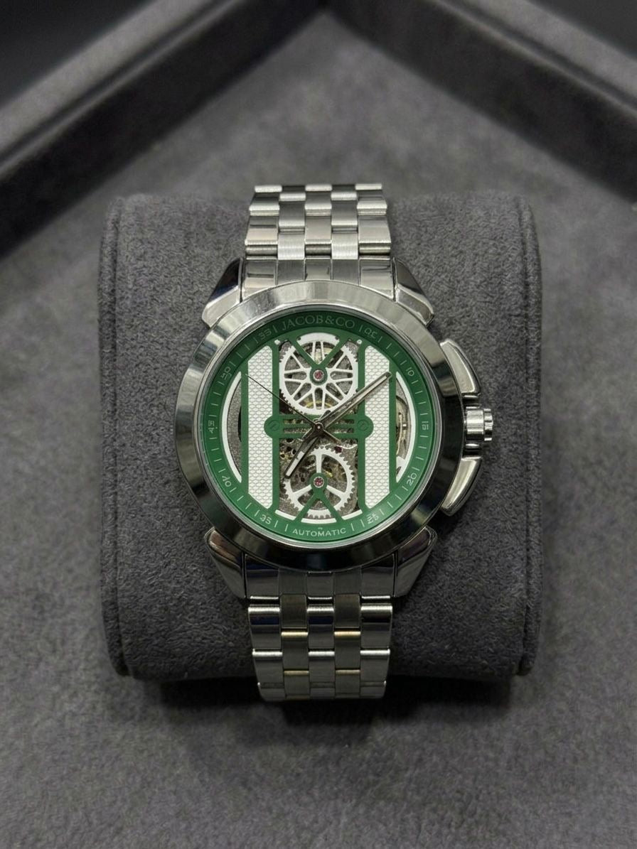 *Jacob & Co Automatic "Silver Green Dial"(1st Time In India)*🔥