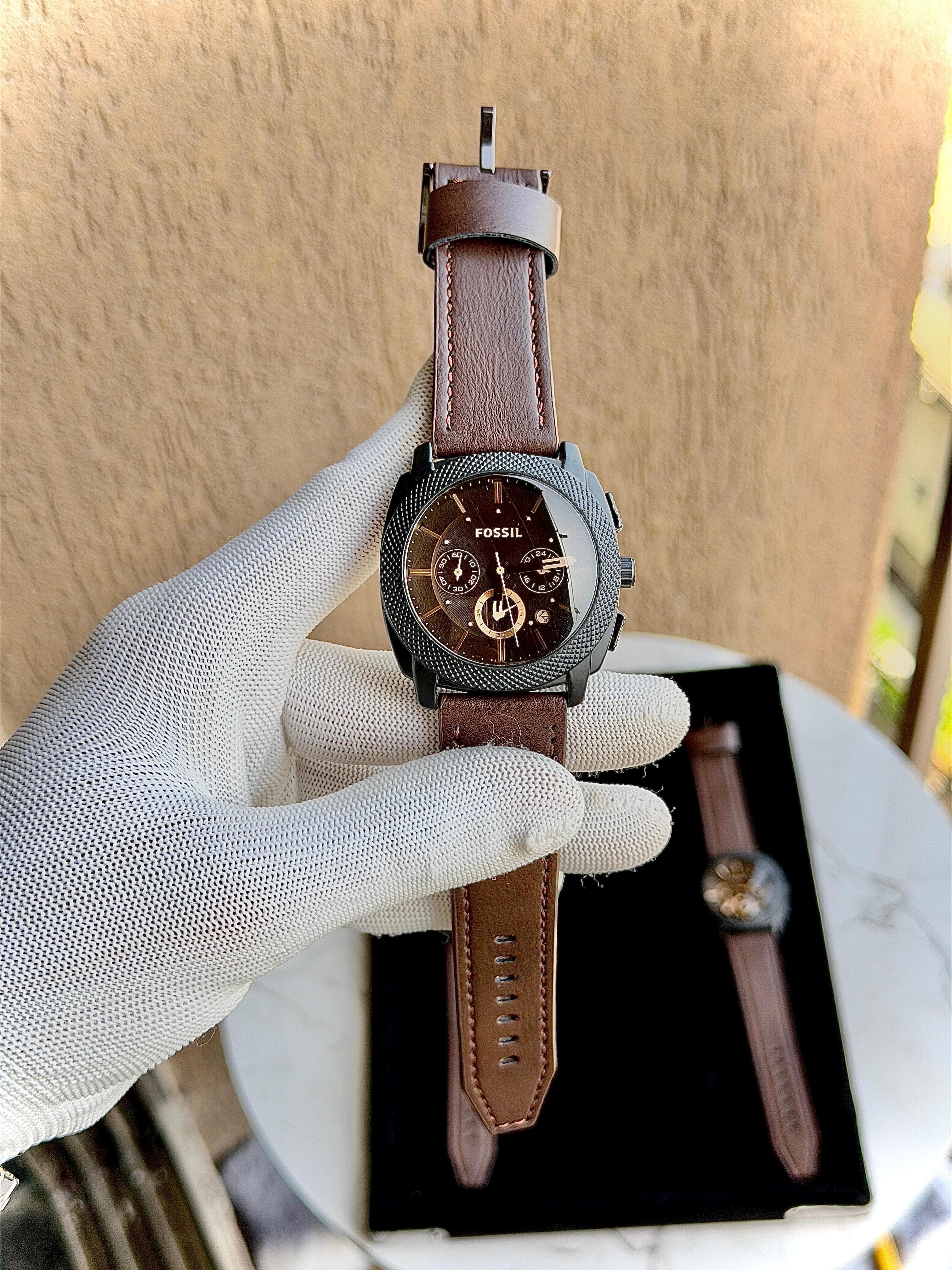 *Fossil FS4656 Machine Chronograph “Brown Dial”(Restock On High Demand)*❤️🔥