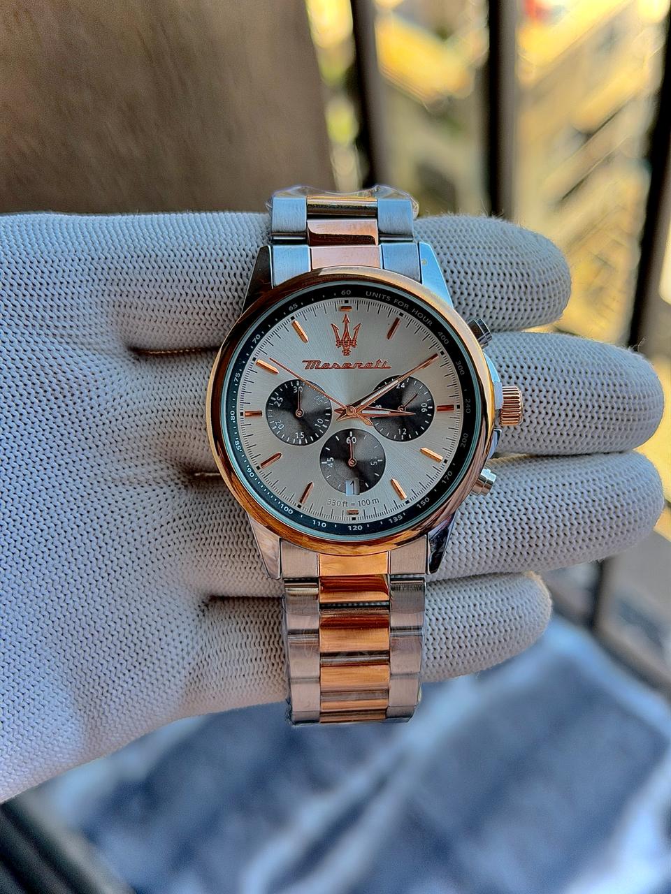 *Maserati Classic Chronograph "(All working)"(1st Time In India)*🔥♥️