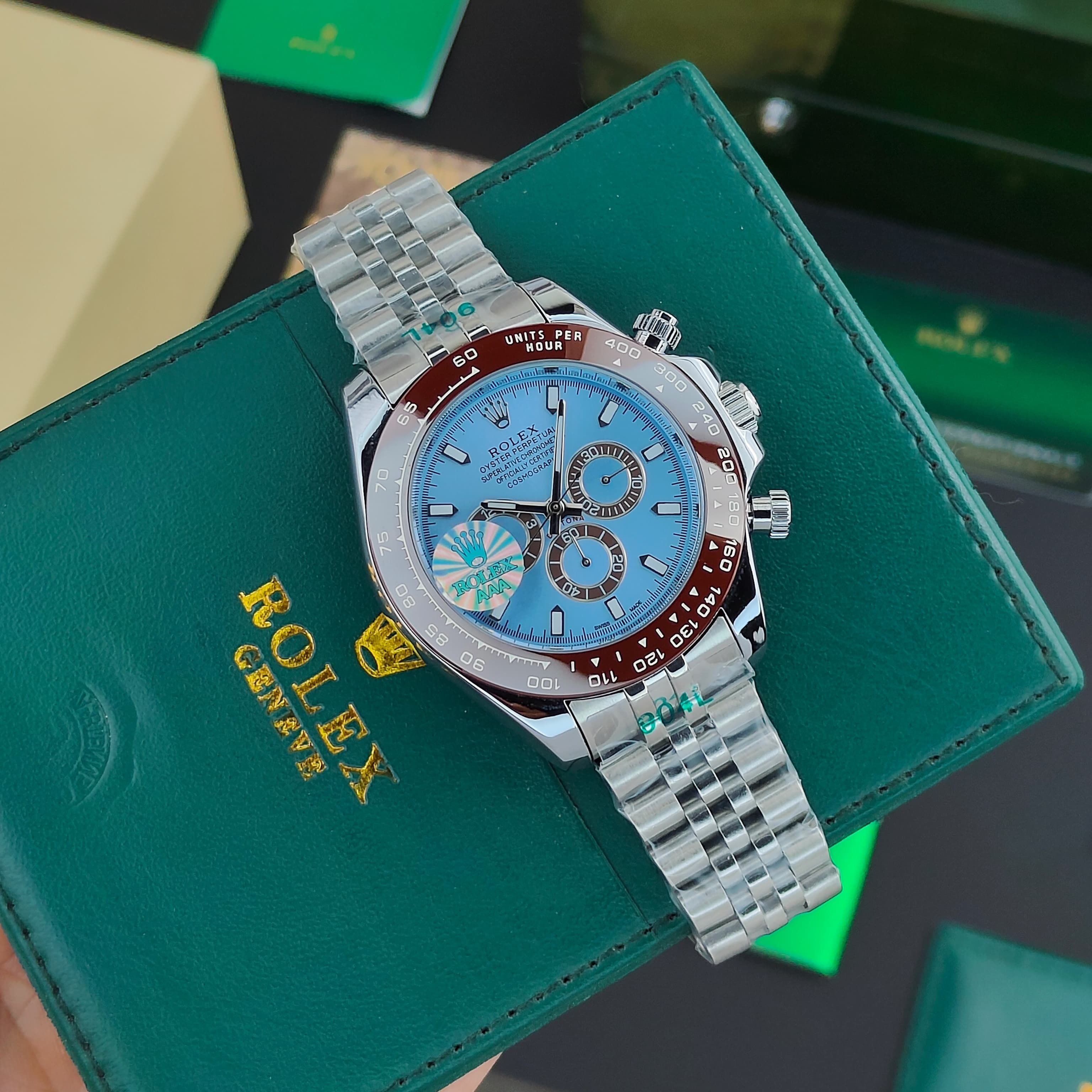 ROLEX DAYTONA JUBILEE FOR ICE BLUE DIAL AUTOMATIC WATCH