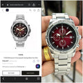 Fossil Bronson_Silver_Maroon_