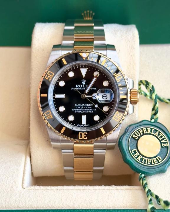 Rolex Oyster Perpetual Submarine 2Ton-Gold-Black