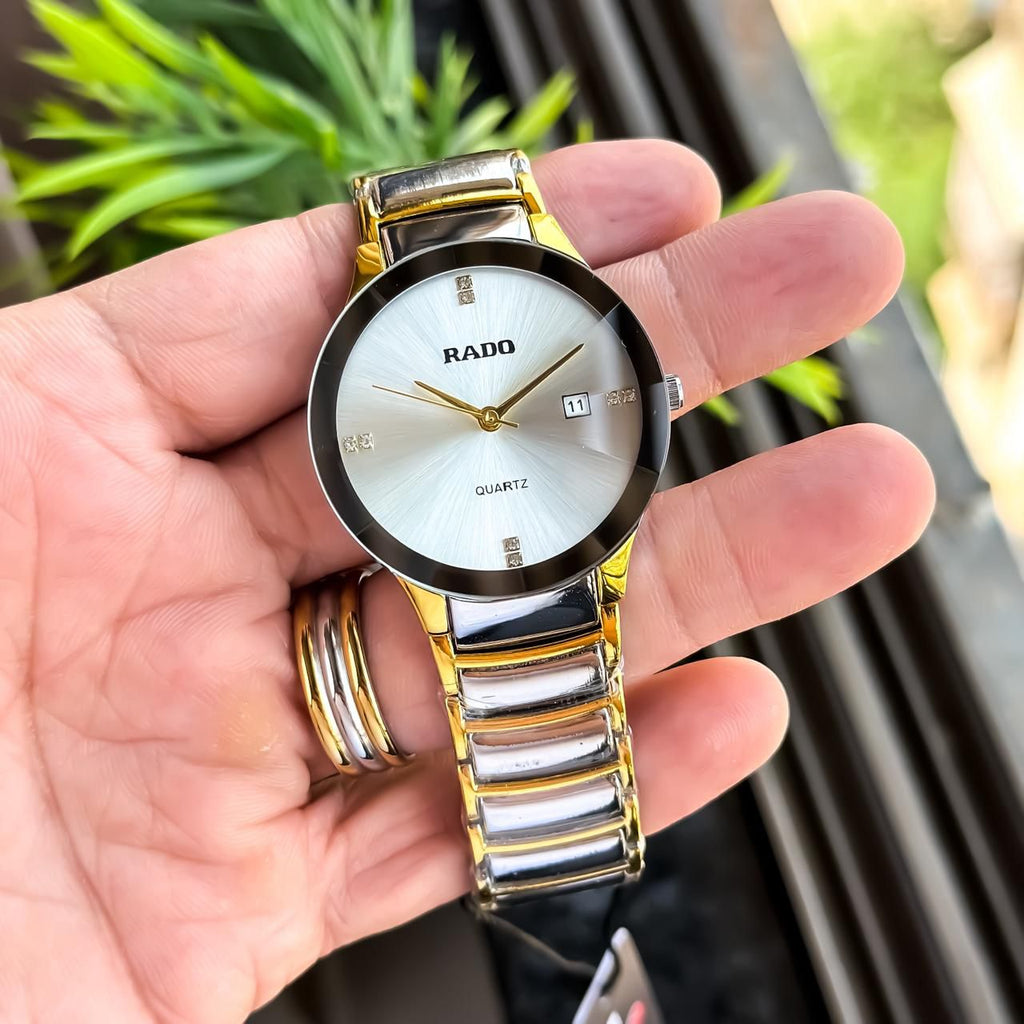 *Product Name : Rado Quartz Twotone WhiteDial 115*