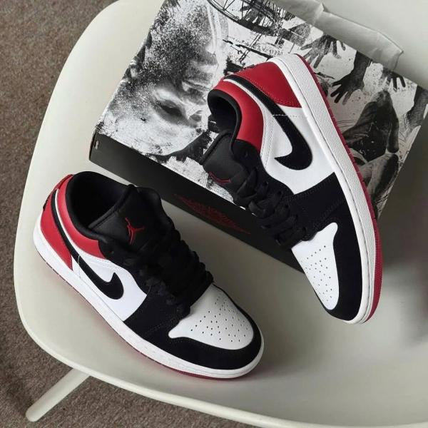 Nik.e Air Jordan 1 Low Black Toe Leather Semi UA