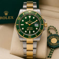 Rolex Oyster Perpetual Submarine 2Ton-Gold-Green