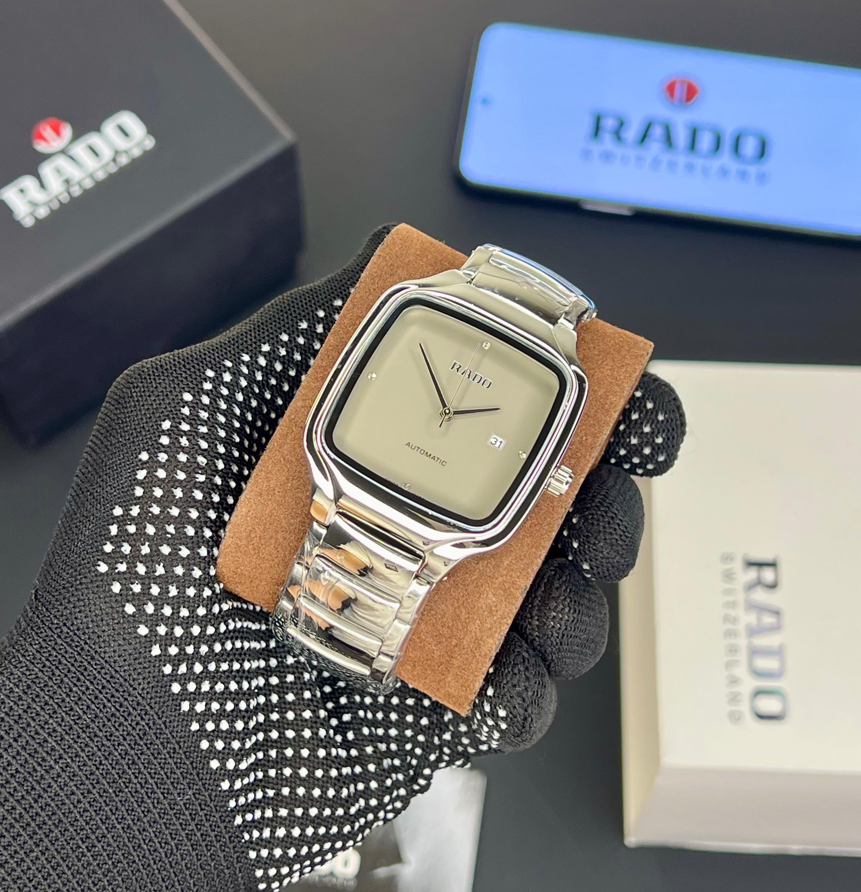 RADO TRUE SQUARE SILVER GRAY DIAL WATCH 👌👌