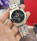 TISSOT TCLASSIC CHRONOGRAPH A BLACK DIAL AND TWO-TONE STAINLESS STEEL AND ROSE GOLD BRACELET