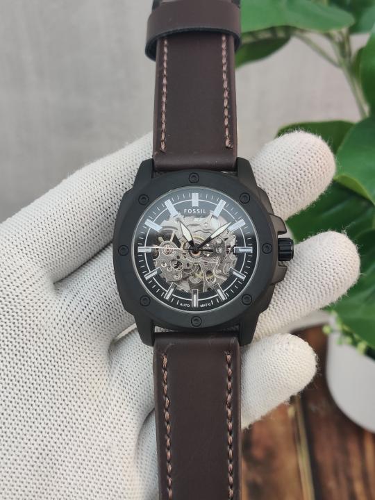 FOSSIL MODERN_AUTOMATIC_ME3098_BROWN_LEATHER_BELT_AT416