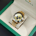 ROLEX COSMOGRAPH DAYTONA JUBILEE WITH A YELLOW GOLD CASE AND DISTINTIVE BLACK BEZEL 😍😍💥💥 RATE