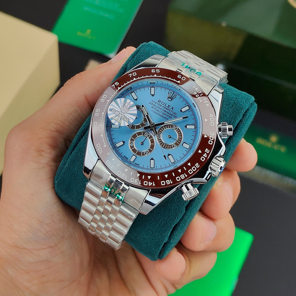 ROLEX DAYTONA JUBILEE FOR ICE BLUE DIAL AUTOMATIC WATCH