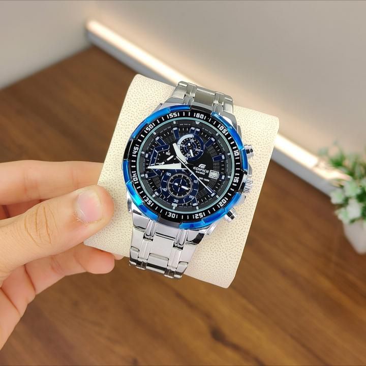 EDIFICE CASIO EFR-539D-1A2V A STRIKING BLUE ION-PLATED BEZEL