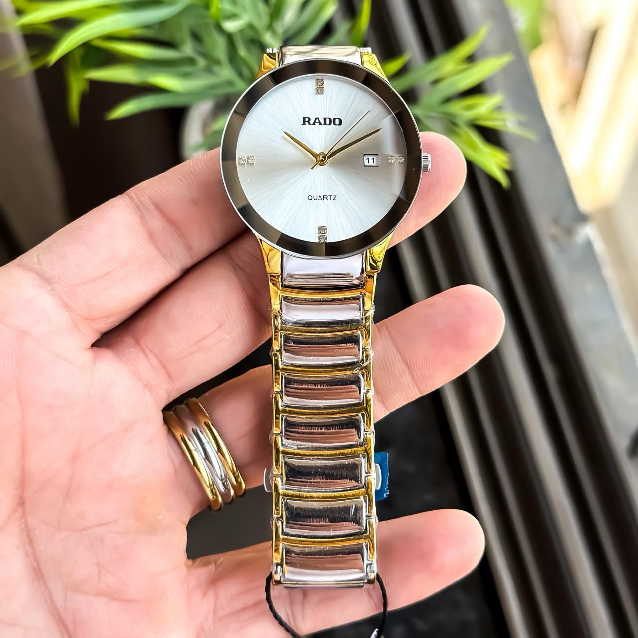 *Product Name : Rado Quartz Twotone WhiteDial 115*