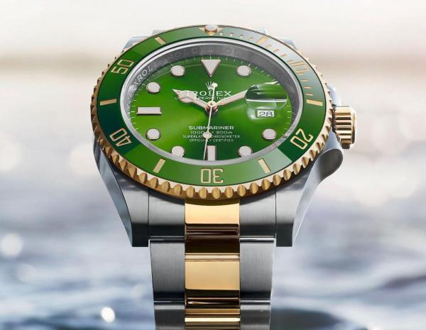Rolex Oyster Perpetual Submarine 2Ton-Gold-Green