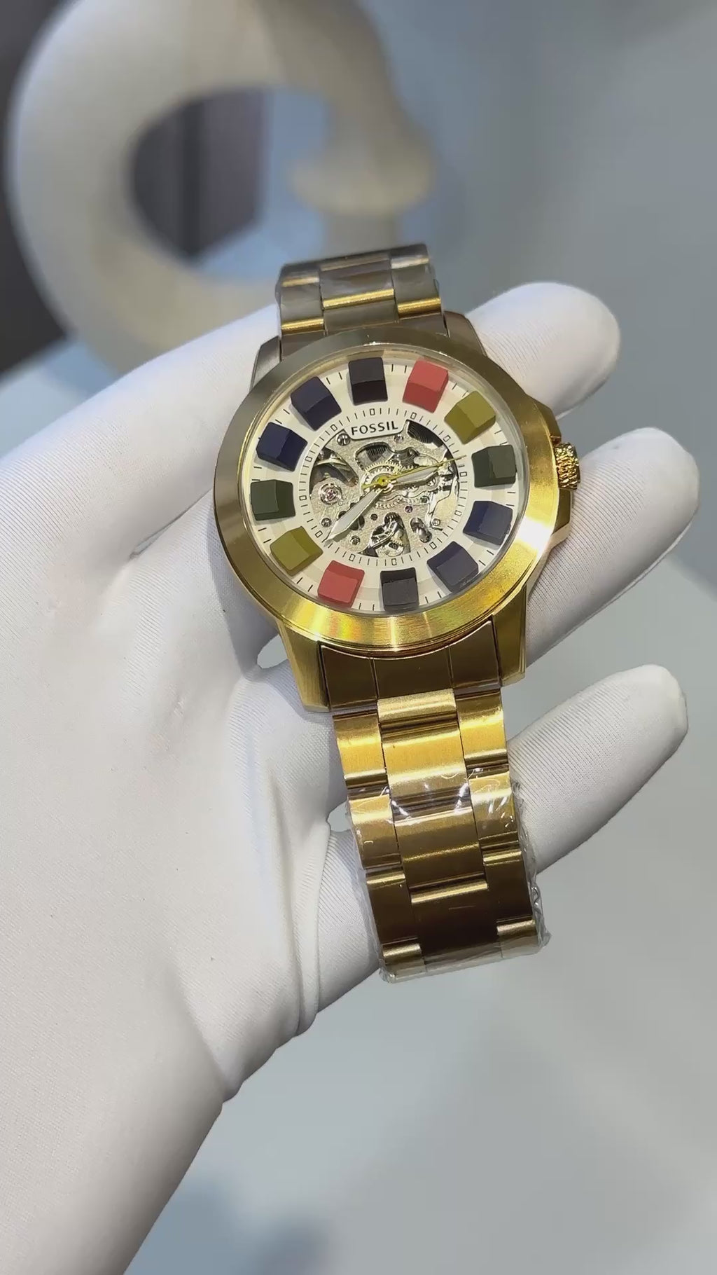 FOSSIL GRANT SKELETON AUTOMATIC