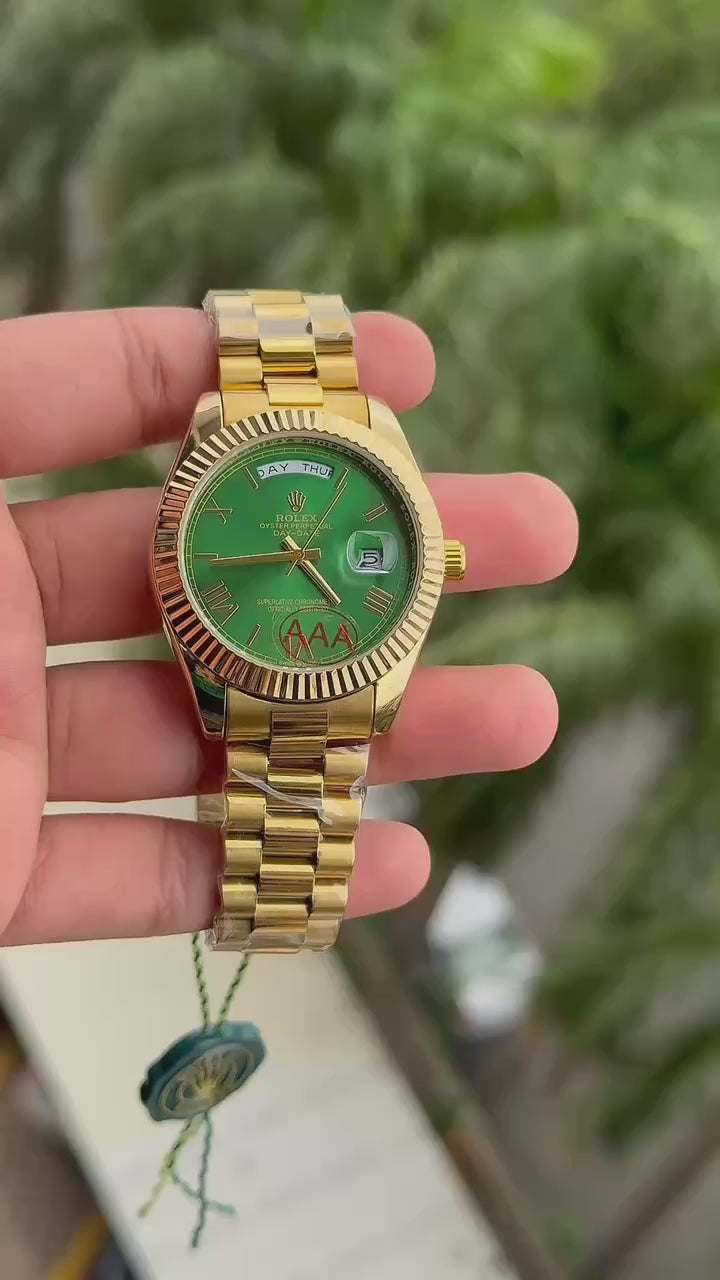 Rolex Day Date gold green