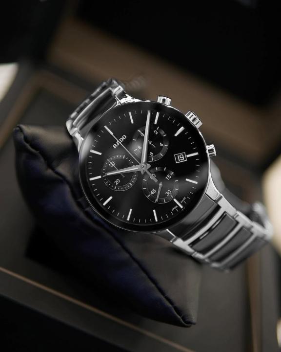 Rado centrix chronograph Black-silver
