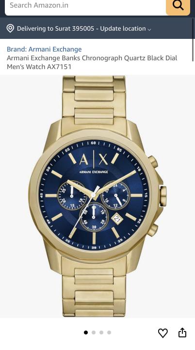 EMPORIO ARMANI GOLD BLUE CHRONOGRAPH (ALL WORKING) BEST QUALITY