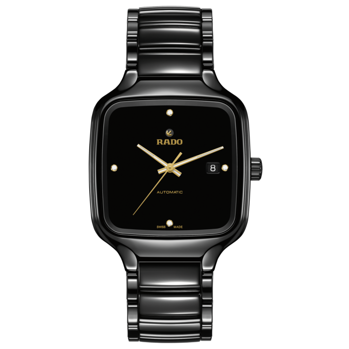 RADO TRUE SQUARE SWIFT MOVEMENT BLACK GOLD