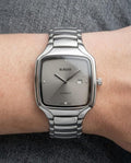 RADO TRUE SQUARE SWIFT MOVEMENT SILVER GREY
