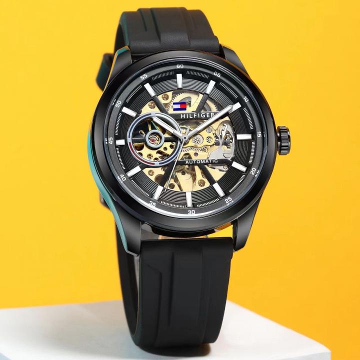 Tommy Hilfiger Automatic Silicon Full Black