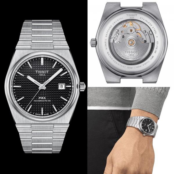 Tisso t PRX Automatic Powermatic 1853 (AAA 1st Quality) Stainless steel