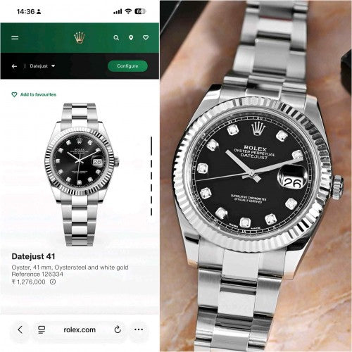 Rolex Datejust 41 Silver black Dial