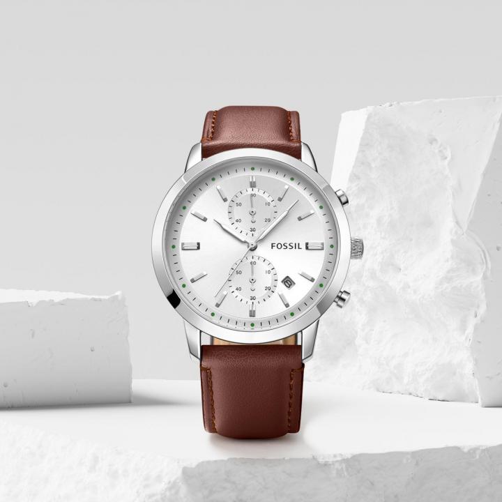 Fossiil Townsman Chronograph DarcBrown-Silver-White