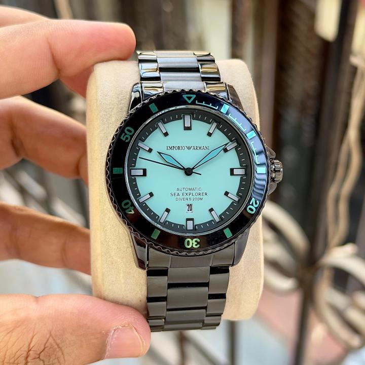EMPORIO ARMANI SEA EXPLORER BLACK BLUE