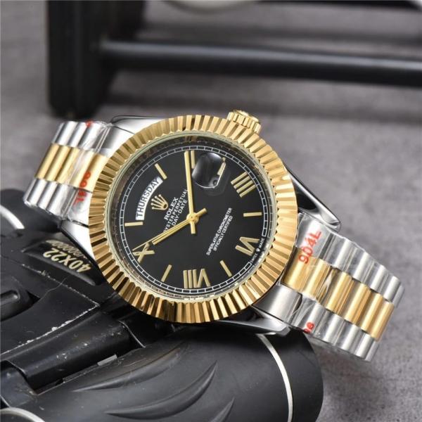 ROLEX OYSTER PERPETUAL DAY DATE 40 BATTERY 2-Tin-Gold-Black