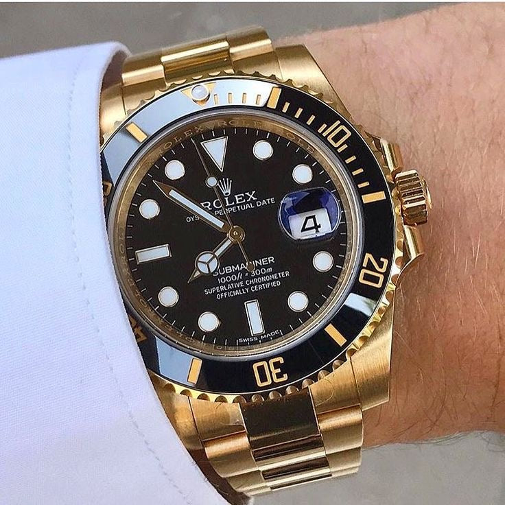 ROLEX SUBMARINER GOLD BLACK (AUTOMATIC)