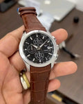 TISSOT 1853 CHRONOGRAPH LEATHER BELT (BROWN BLACK)