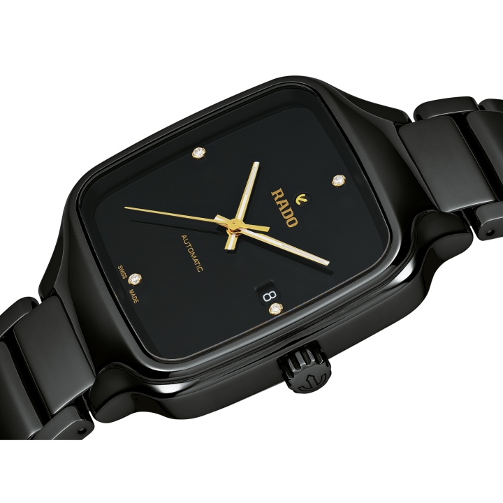 RADO TRUE SQUARE SWIFT MOVEMENT BLACK GOLD