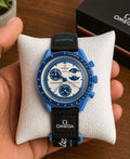 Omega blue moon with black strip 171816