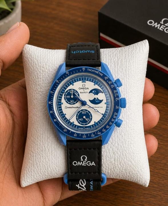 Omega blue moon with black strip 171816