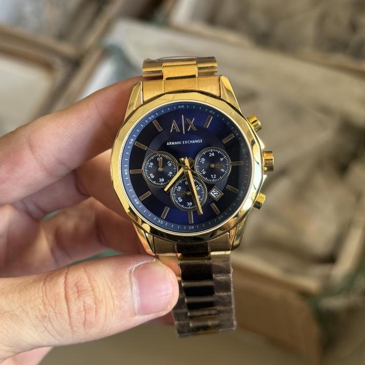 EMPORIO ARMANI GOLD BLUE CHRONOGRAPH (ALL WORKING) BEST QUALITY
