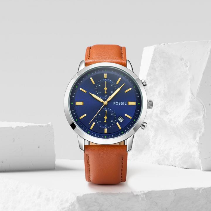 Fossiil Townsman Chronograph LightBrown-Silver-Blue